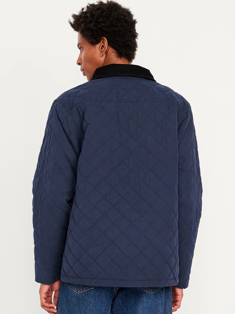 Water-Resistant Quilted Barn Jacket