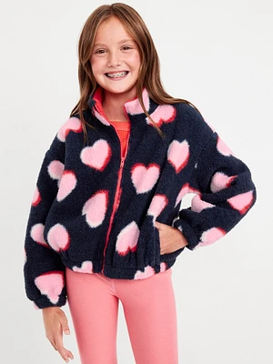 Mock-Neck Sherpa Full-Zip Jacket for Girls