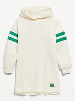 Long-Sleeve Hooded Fleece Dress for Girls