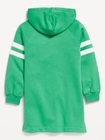 Long-Sleeve Hooded Fleece Dress for Girls