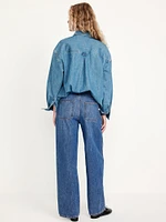 High-Waisted Baggy Wide-Leg Trouser Jeans