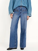 High-Waisted Baggy Wide-Leg Trouser Jeans