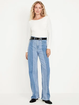 Extra High-Waisted Sky-Hi Wide-Leg Jeans