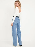 Extra High-Waisted Sky-Hi Wide-Leg Jeans