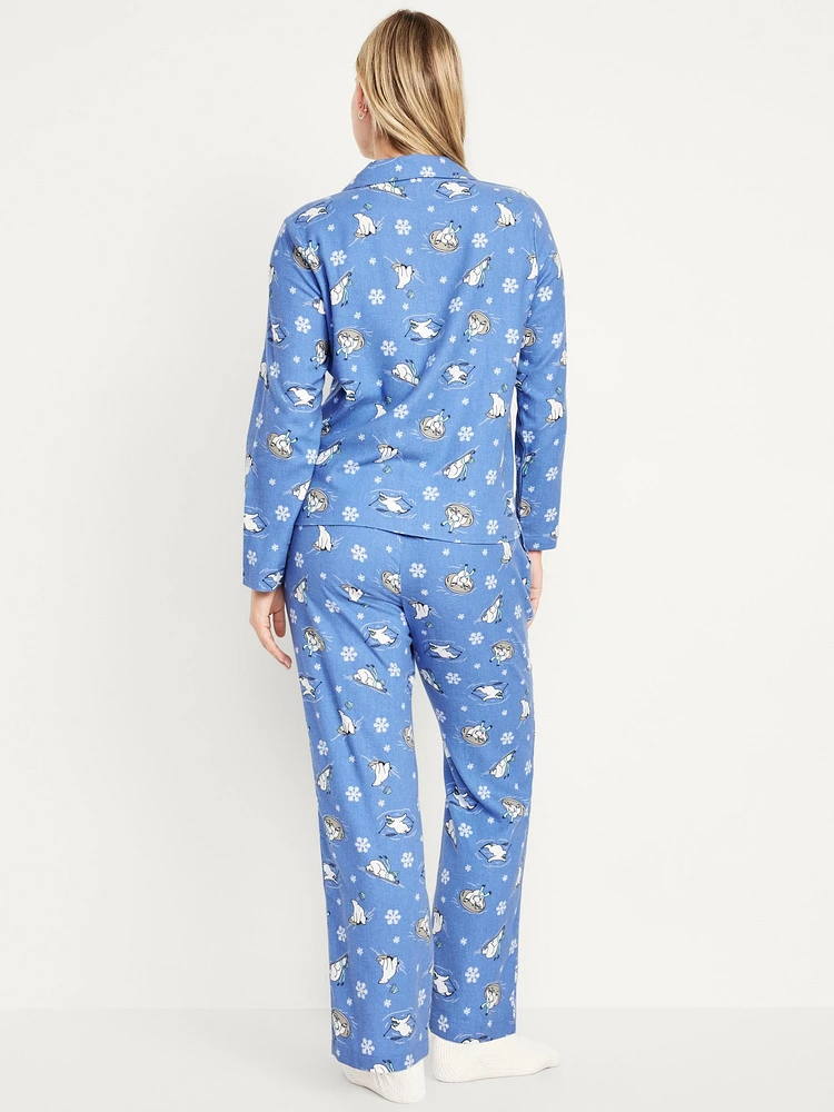 Maternity Matching Flannel Pajama Set