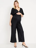 Maternity V-Neck Crepe Jumpsuit