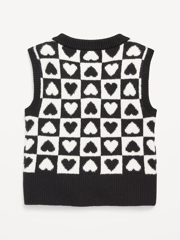 SoSoft Printed Sweater Vest for Girls