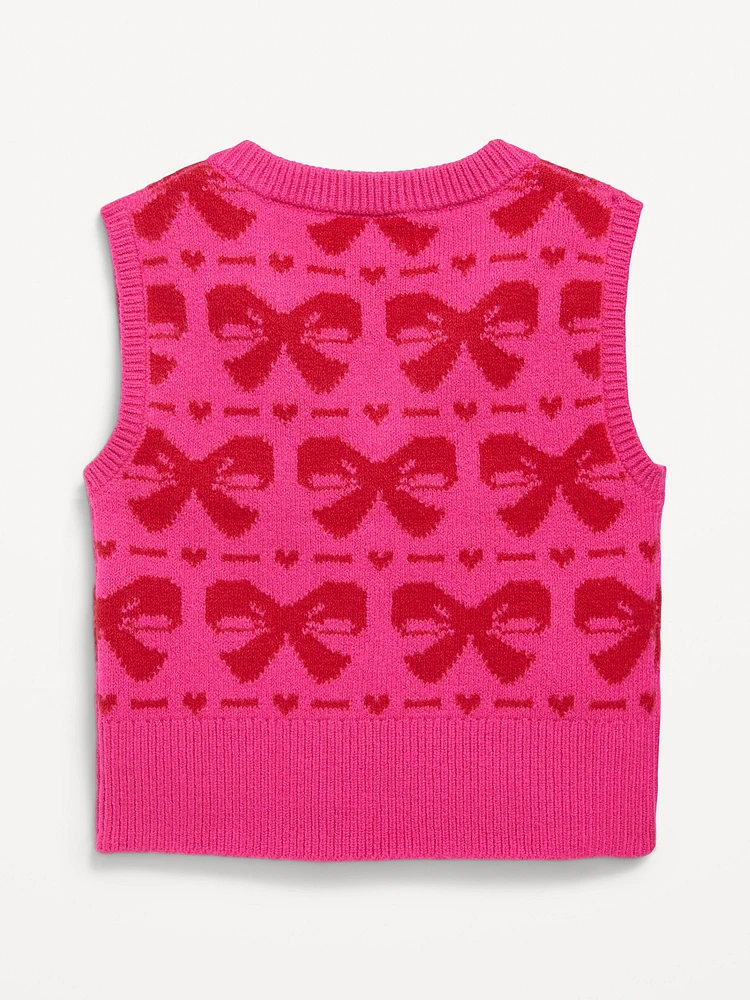 SoSoft Printed Sweater Vest for Girls