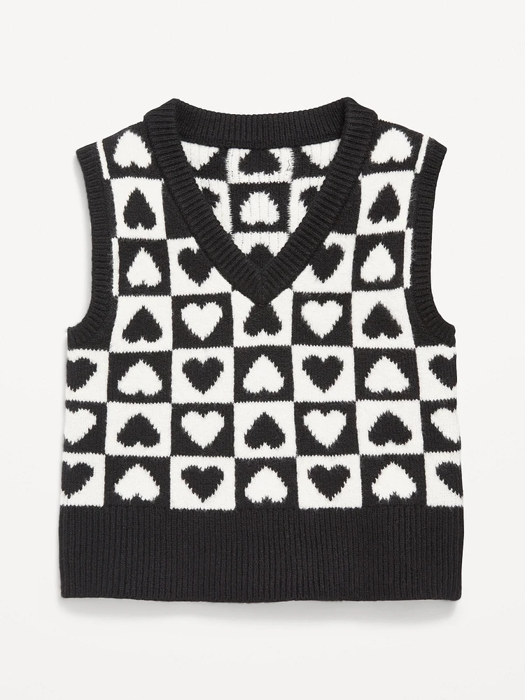 SoSoft Printed Sweater Vest for Girls