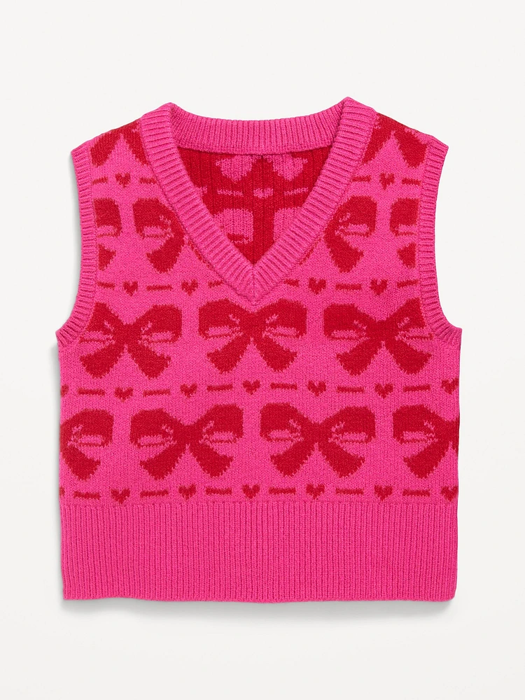 SoSoft Printed Sweater Vest for Girls