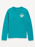 Long-Sleeve Waffle-Knit Graphic Performance Top for Boys