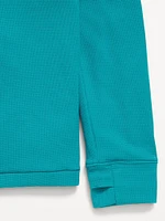 Long-Sleeve Waffle-Knit Graphic Performance Top for Boys