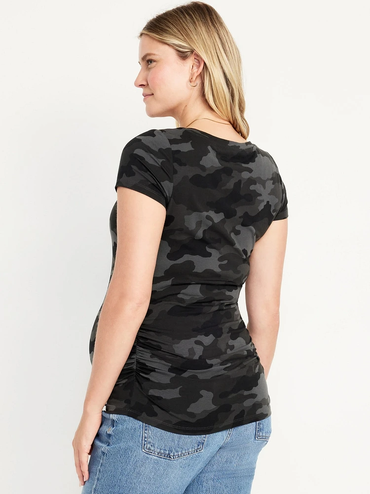T-shirt à encolure dégagée de Maternité