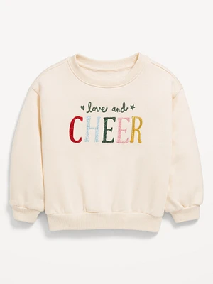 Crew-Neck Graphic Sweatshirt for Toddler Girls