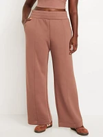 High-Waisted Bounce Fleece Wide-Leg Pants