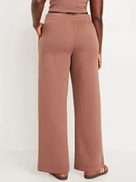 High-Waisted Bounce Fleece Wide-Leg Pants