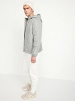 Water-Resistant Quilted Zip Jacket