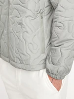 Water-Resistant Quilted Zip Jacket