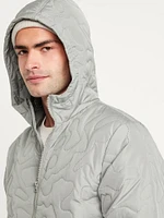 Water-Resistant Quilted Zip Jacket