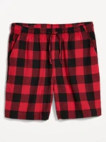 Flannel Pajama Shorts