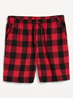 Flannel Pajama Shorts