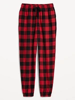 High-Waisted Flannel Pajama Joggers for Women