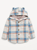 Printed Soft-Knit Hooded Shirt for Baby