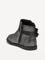 Faux-Suede Bow-Tie Boots for Toddler Girls