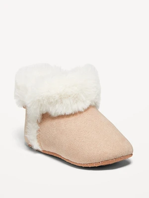 Cozy Faux-Fur Booties for Baby