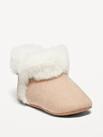 Cozy Faux-Fur Booties for Baby