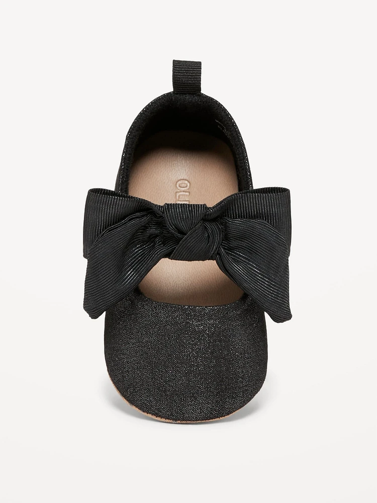 Canvas Bow Ballet Flats for Baby