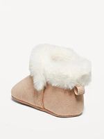 Cozy Faux-Fur Booties for Baby