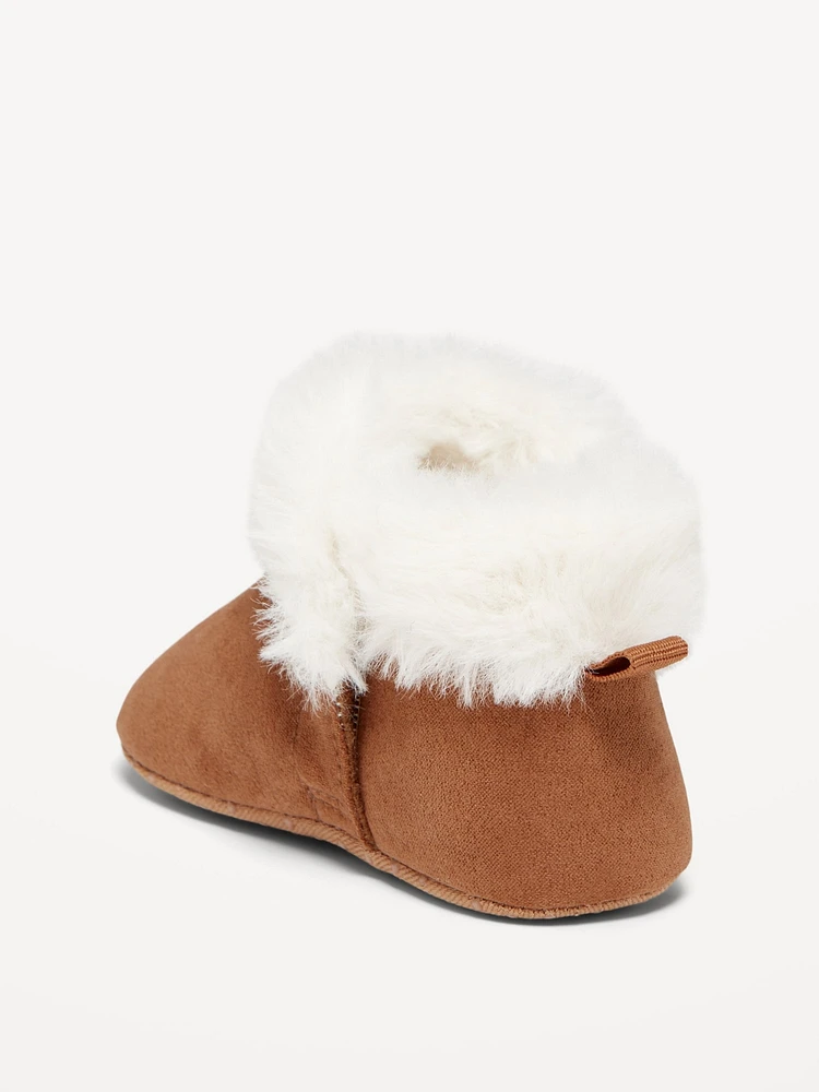 Cozy Faux-Fur Booties for Baby