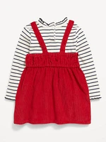 Printed Mock-Neck and Dress Set for Baby