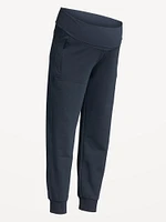 Pantalon de jogging en Molleton dynamique à taille rabattable maternité.