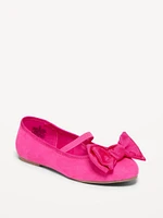 Faux-Suede Bow Ballet Flats for Girls