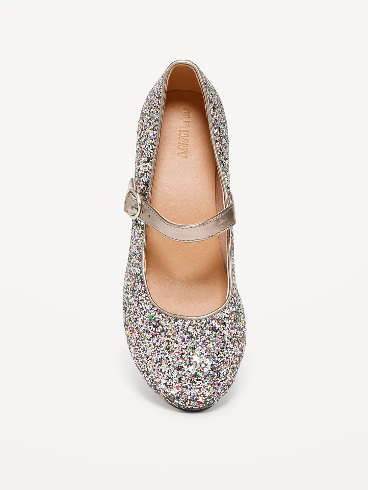 Glitter Ballet Heels for Girls