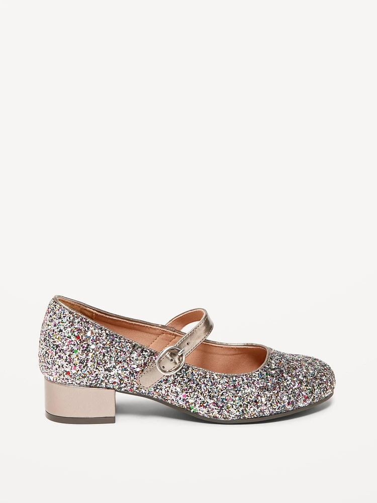 Glitter Ballet Heels for Girls