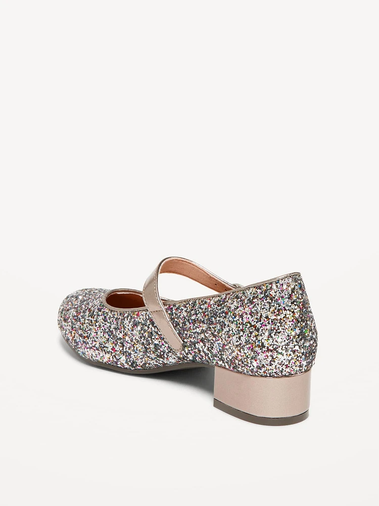 Glitter Ballet Heels for Girls