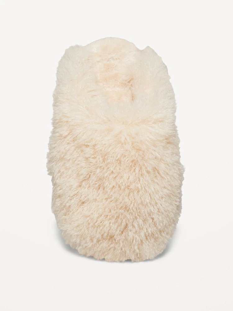 Faux Fur Mule Slippers for Women