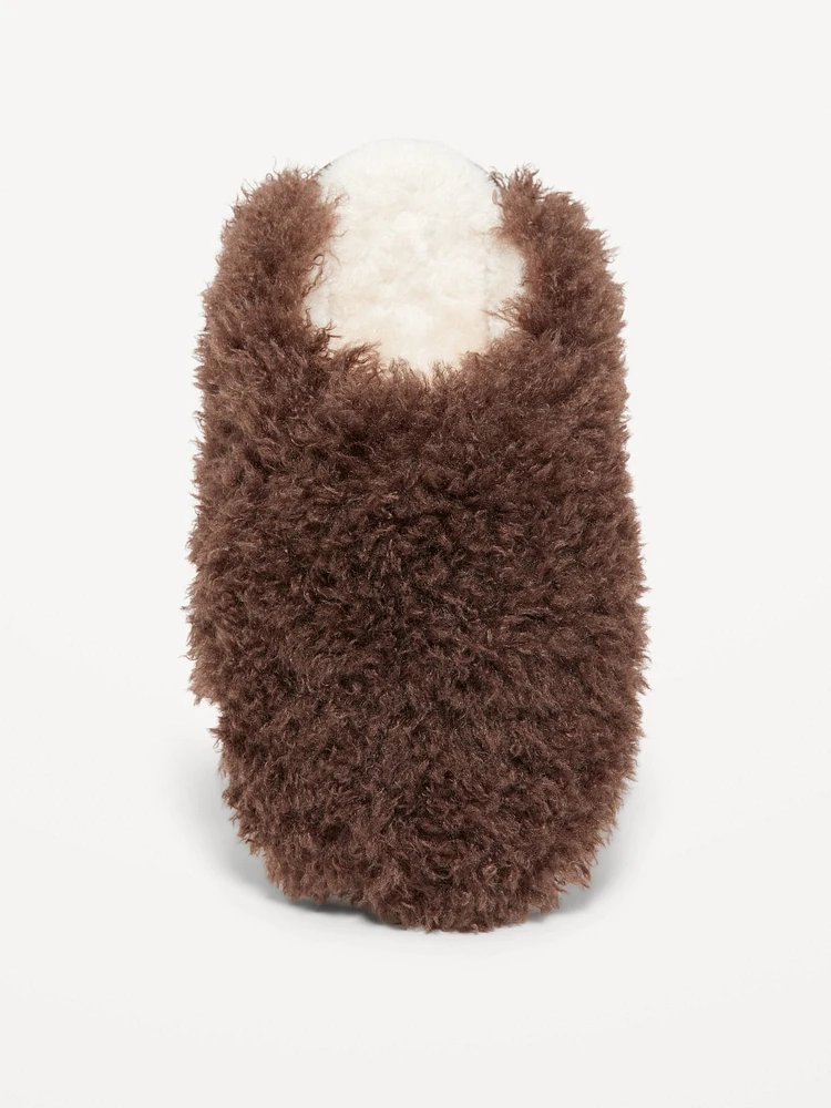 Faux Fur Mule Slippers for Women