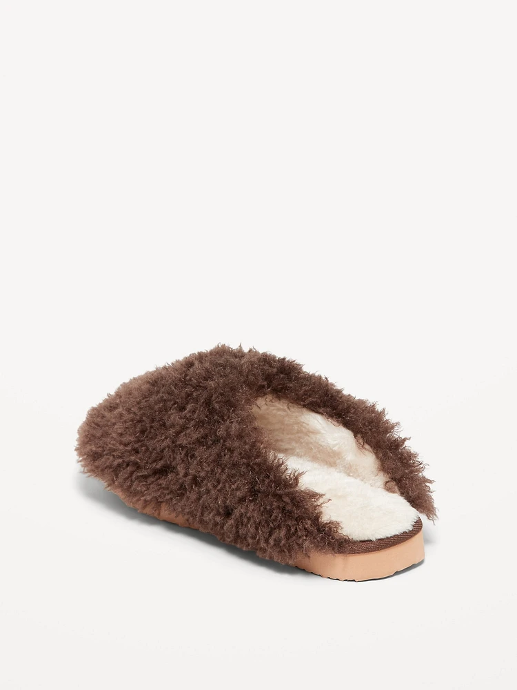 Faux Fur Mule Slippers for Women