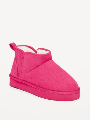 Faux-Suede Faux-Fur Lined Platform Boots for Girls