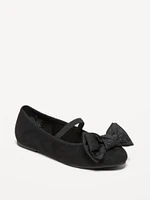 Faux-Suede Bow Ballet Flats for Girls