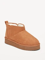 Faux-Suede Faux-Fur Lined Platform Boots for Girls