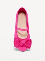 Faux-Suede Bow Ballet Flats for Girls