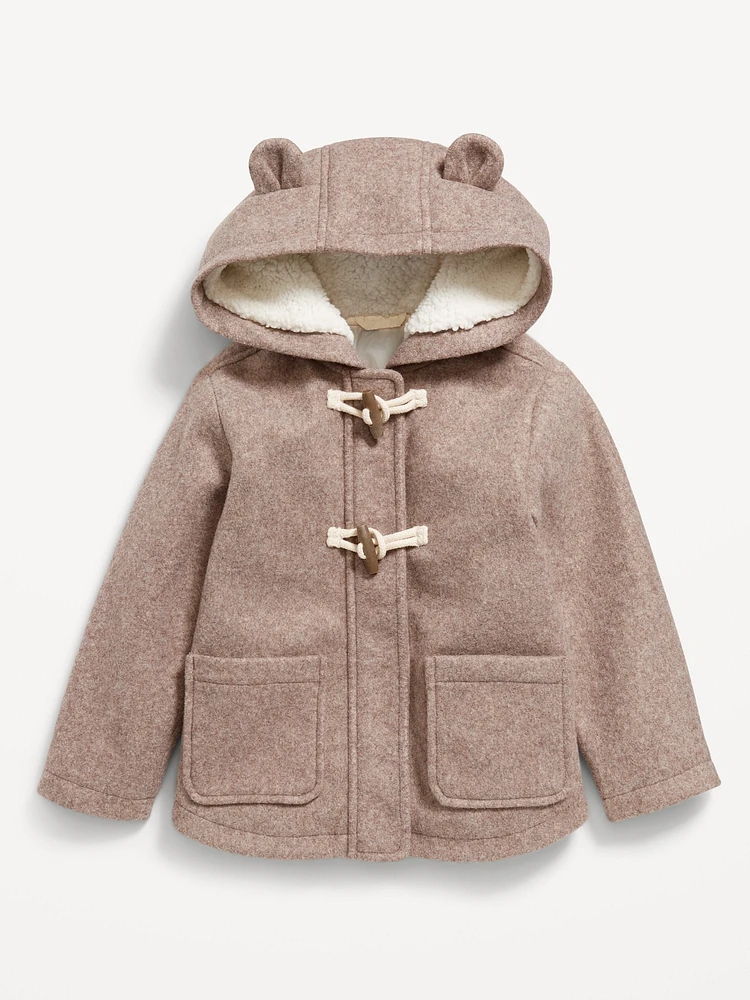 Critter-Ear Pocket Coat for Toddler Girls