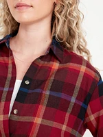 Flannel Boyfriend Button-Down Shirt