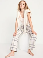 High-Waisted Flannel Cargo Pants