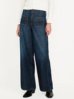 High-Waisted Baggy Wide-Leg Trouser Jeans